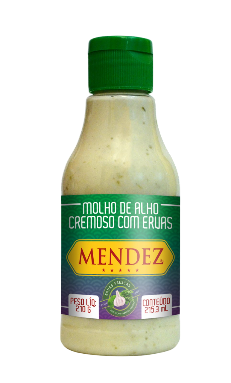Molho De Alho Cremoso Com Ervas Frescas Mendez 215ml - FR