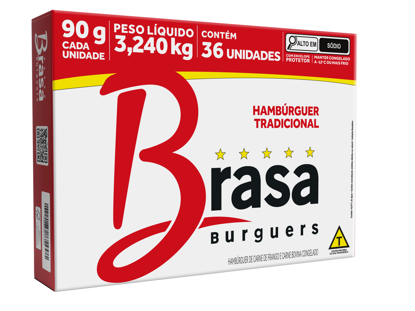HAMB BOV BRASA BURGUERS 36X90G