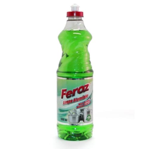 Limpa Alumínio Líquido Feroz 500ml     - 24 Unidades