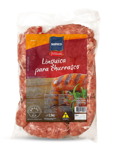 Linguiça Suína Churrasco Cozinha Premiada 2,5kg    - 6 Unidades