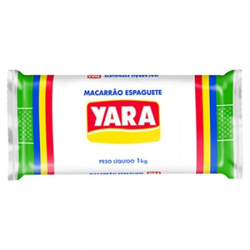 Macarrão Espaguete Comum Yara 1 Kg     - 15 Unidades