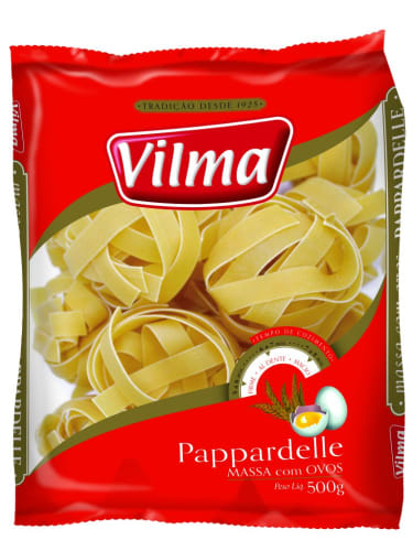 Macarrão Com Ovos Pappardelle Vilma 500g       - 20 Unidades
