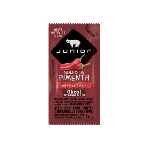 Molho de Pimenta Júnior Sachê de 3ml Caixa com 252Un       - 1 Unidade