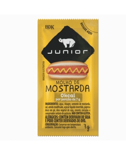 Mostarda Júnior Sachê 7g  Caixa com 176Un      - 1 Unidade
