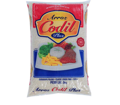 Arroz Longo Tipo 1 Codil Plus 5kg      - 6 Unidades