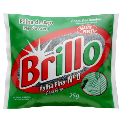 Palha de Aço Brillo N°0 25g - 20 Unidades