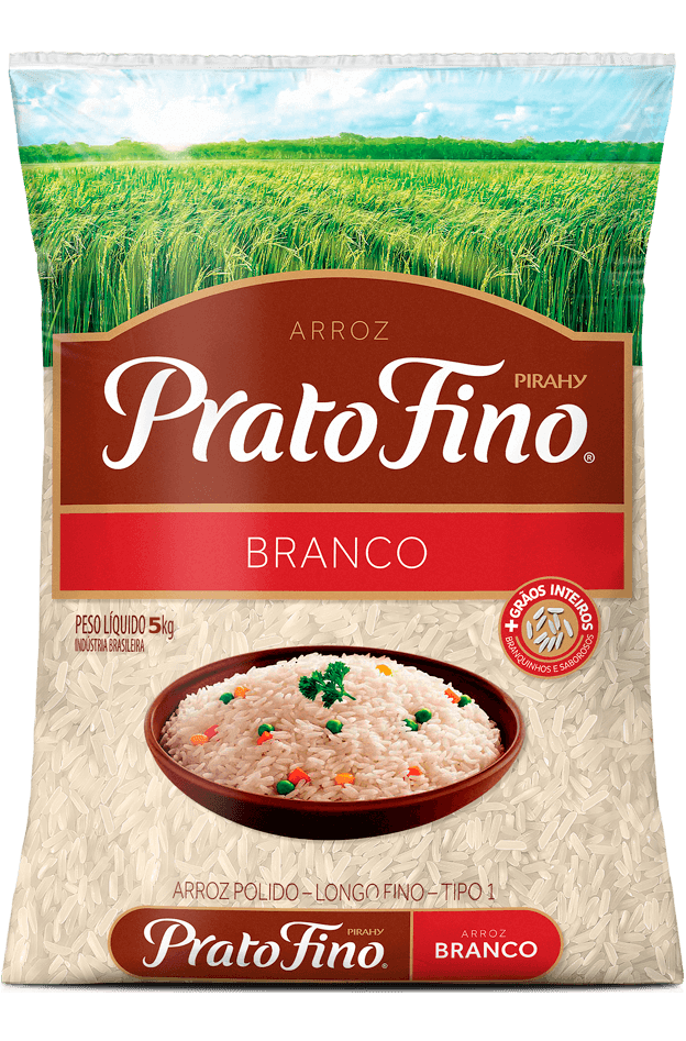 Arroz Agulinha Tipo 1 Prato Fino 5Kg - 6 Unidades