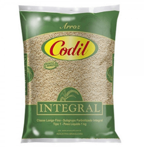 Arroz Integral Longo Tipo 1 Codil 1Kg      - 10 Unidades