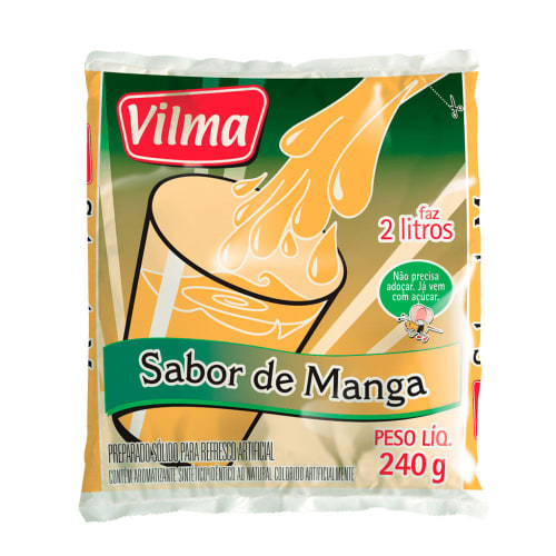 Refresco em Pó Sabor Manga Vilma 240g      - 12 Unidades
