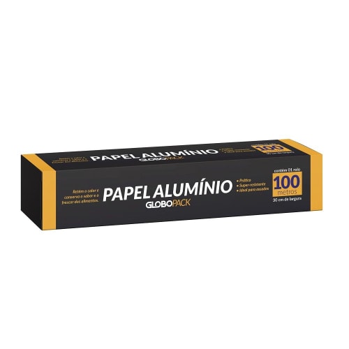 Rolo de Alumínio Globo Pack 30cmx100M Un       - 1 Unidade