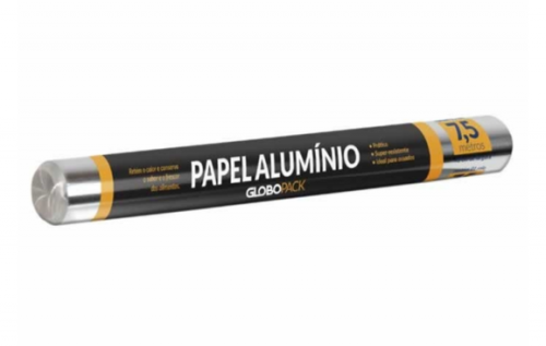 Rolo de Alumínio Globo Pack 45CMx7,5M Un       - 25 Unidades