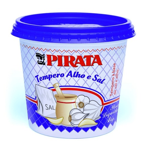 Tempero Alho e Sal Pirata 1kg      - 12 Unidades