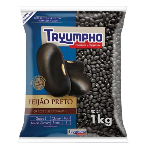 Feijão Preto Tryumpho 1kg - 1 Unidade