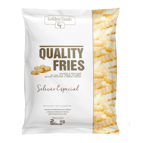 Batata Quality Fries Crinkle 2Kg - 6 Unidades