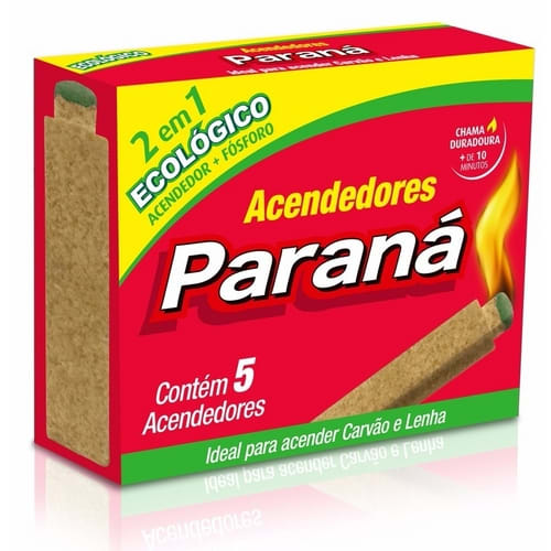 Acendedor em Bastão Chama Duradoura Paraná 5UN     - 60 Unidades
