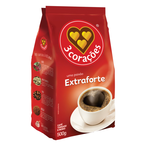 Café Extra Forte 3 Corações 500g       - 10 Unidades