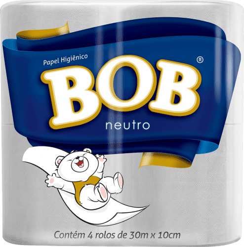 Papel Higiênico Folha Simples Bob 30M 4Un      - 1 Unidade