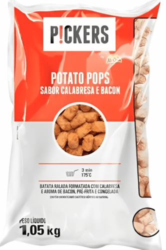 Batata Congelada Pickers Pops Calabresa e Bacon 1,05Kg - 12 Unidades