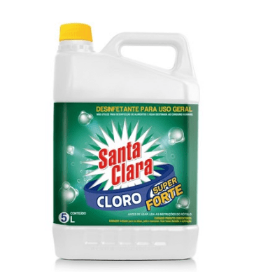 Cloro Líquido Santa Clara 5L       - 4 Unidades