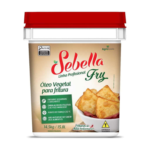 Óleo Vegetal Sebella Fry 14,5Kg/15,8L - 1 Unidade
