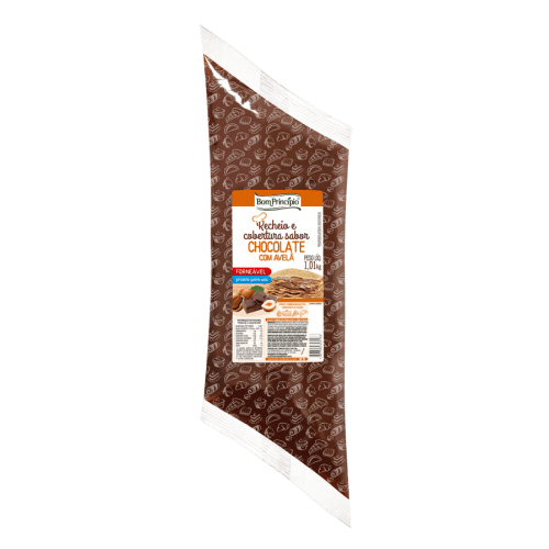 Recheio Forneável Chocolate com Avelã Bom Principio 1,01kg - BG