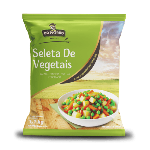 Seleta Congelada De Vegetais Do Patrão 1,1kg -