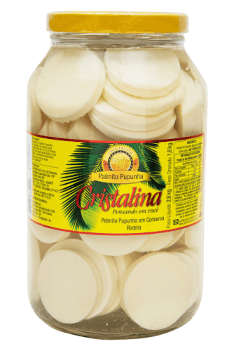 Palmito Pupunha Rodela Cristalina 1,8Kg - VD