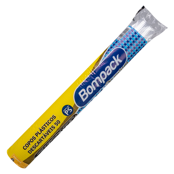 Copos Descartáveis Premium Trasparente Bompack 100x50ml - PT