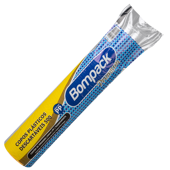 Copos Descartáveis Premium Trasparente Bompack 50x500ml - PT