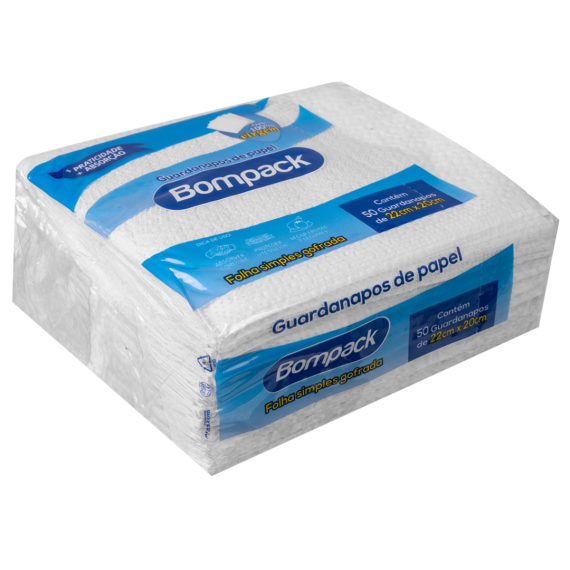 Guardanapos Bompack 22x20cm 50UN  - PT