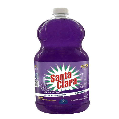 Desinfetante Lavanda Santa Clara 2L    - 8 Unidades