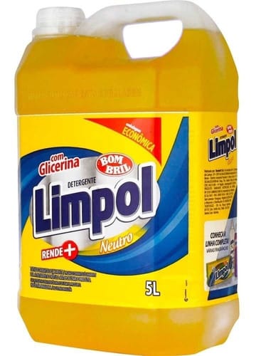 Detergente Líquido Neutro Limpol 5L    - 4 Unidades