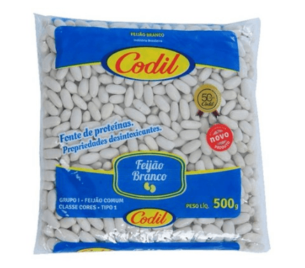Feijão Branco Tipo 1 Codil 500g    - 10 Unidades