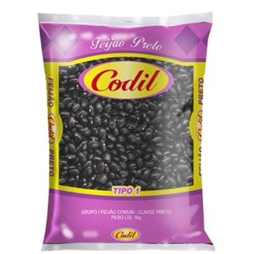 Feijão Preto Tipo 1 Codil 1kg      - 10 Unidades